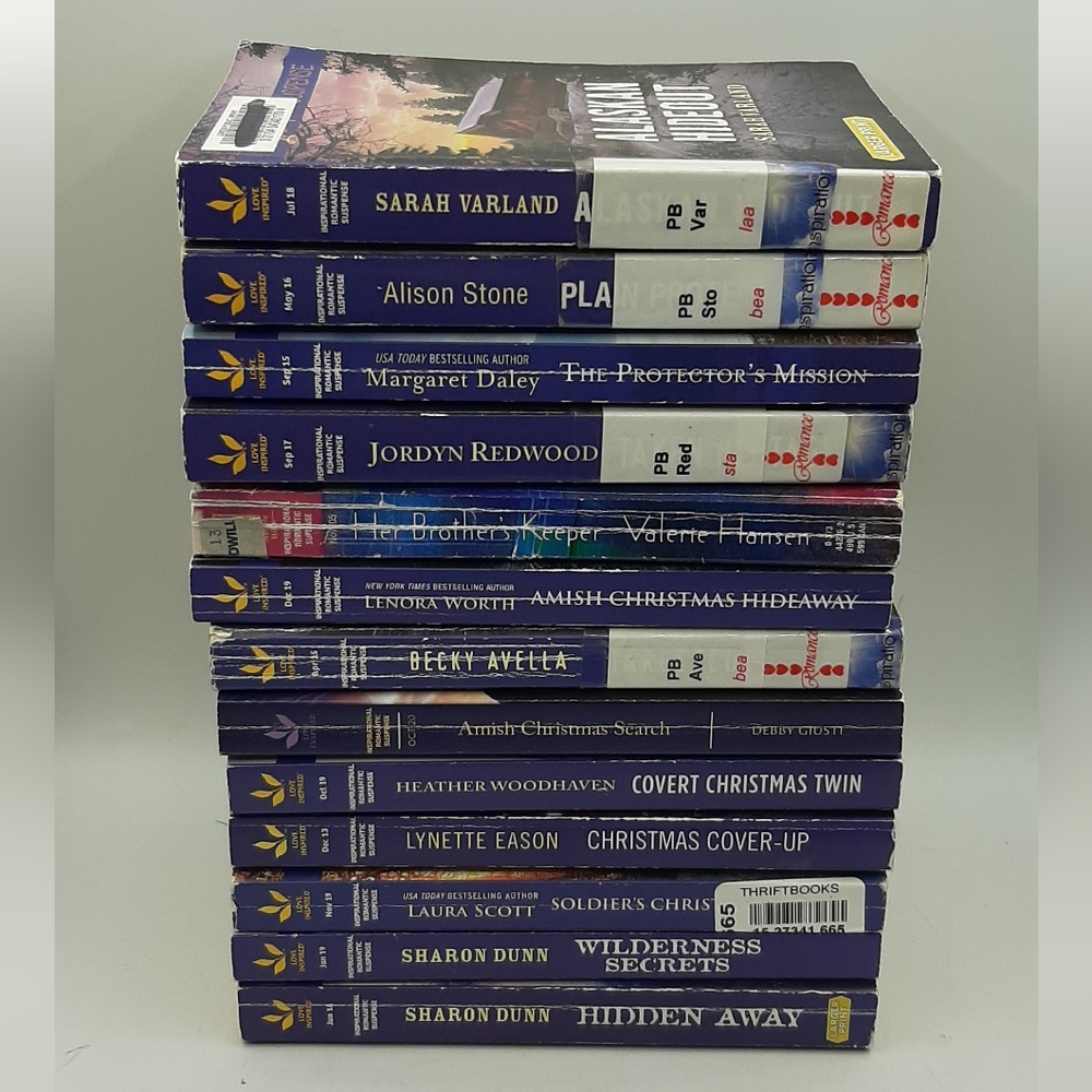 Lot of 13 Romantic Suspense Love Inspired Romance Paperback Books Mysteries